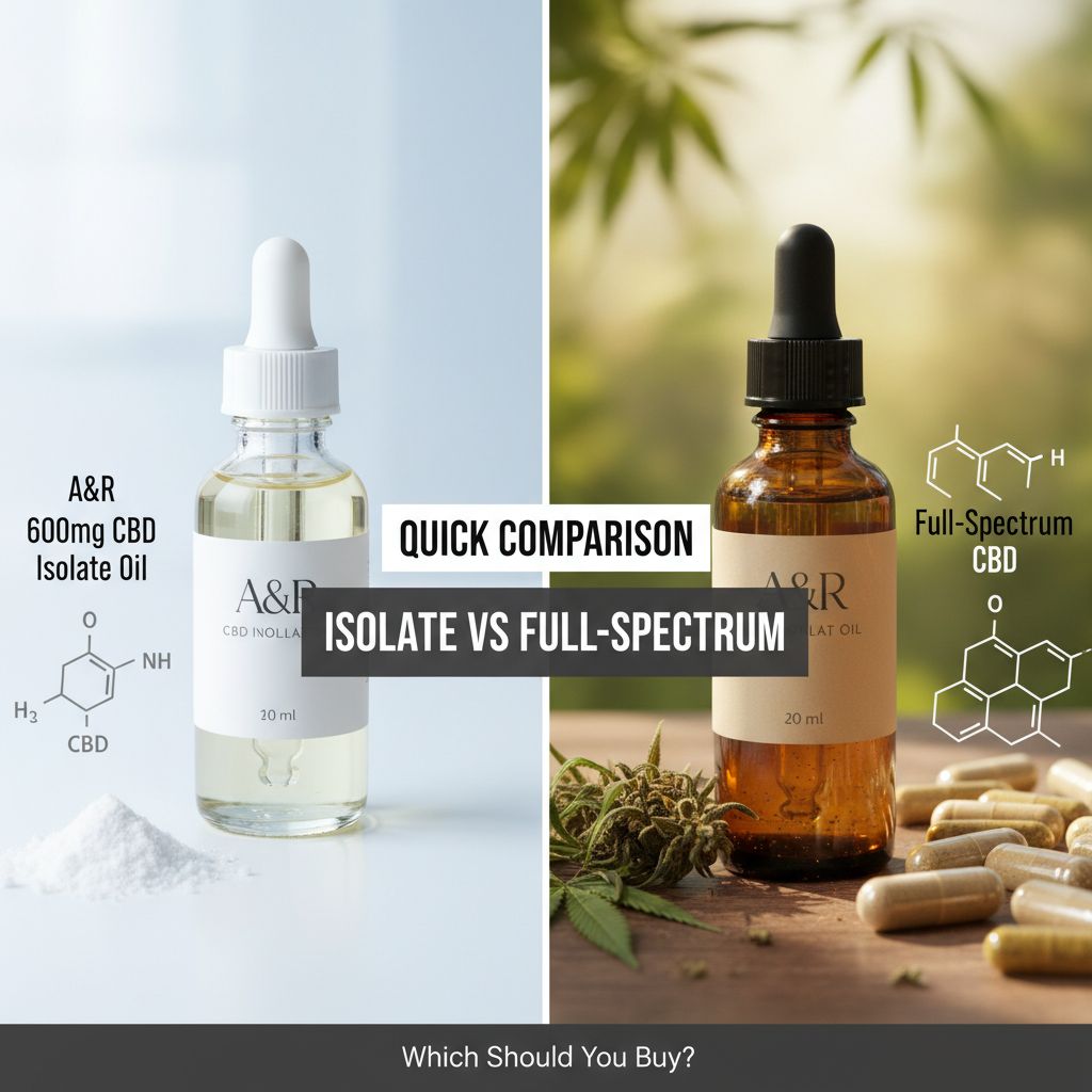 600mg CBD Isolate Oil vs Full‑Spectrum CBD — Which Should You Buy? - CoolCanna