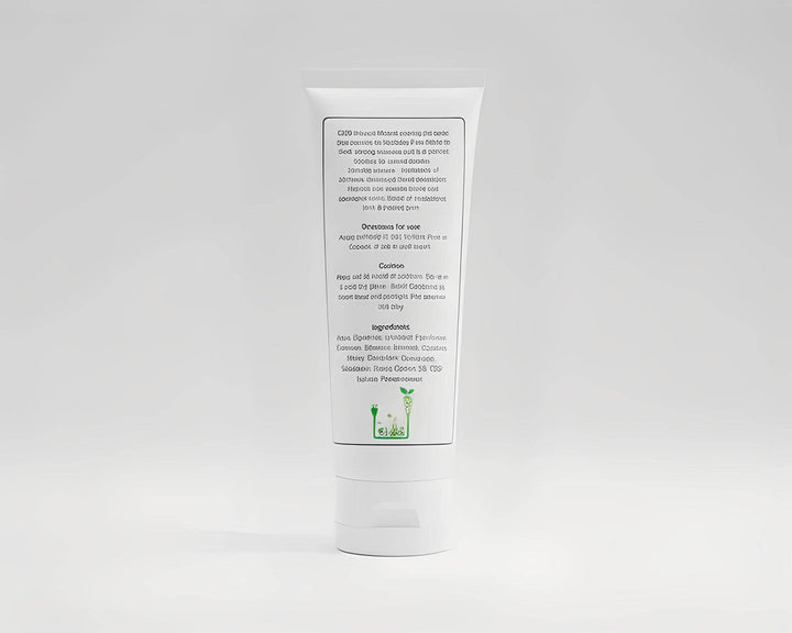 Back view of Cool Canna cannabis cooling gel tube, white background, Cape Town South Africa