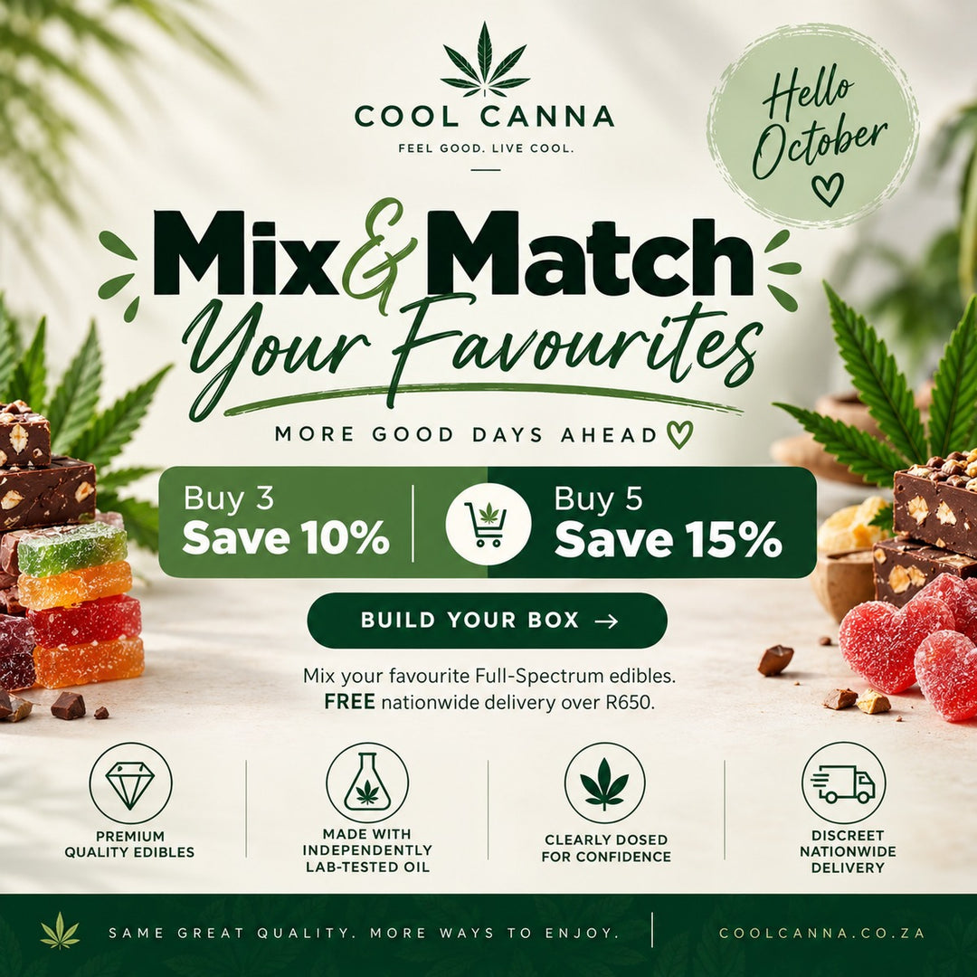 Cool Canna Build Your Own Edibles Box – buy 3 save 10% or buy 5 save 15% on Full-Spectrum edibles