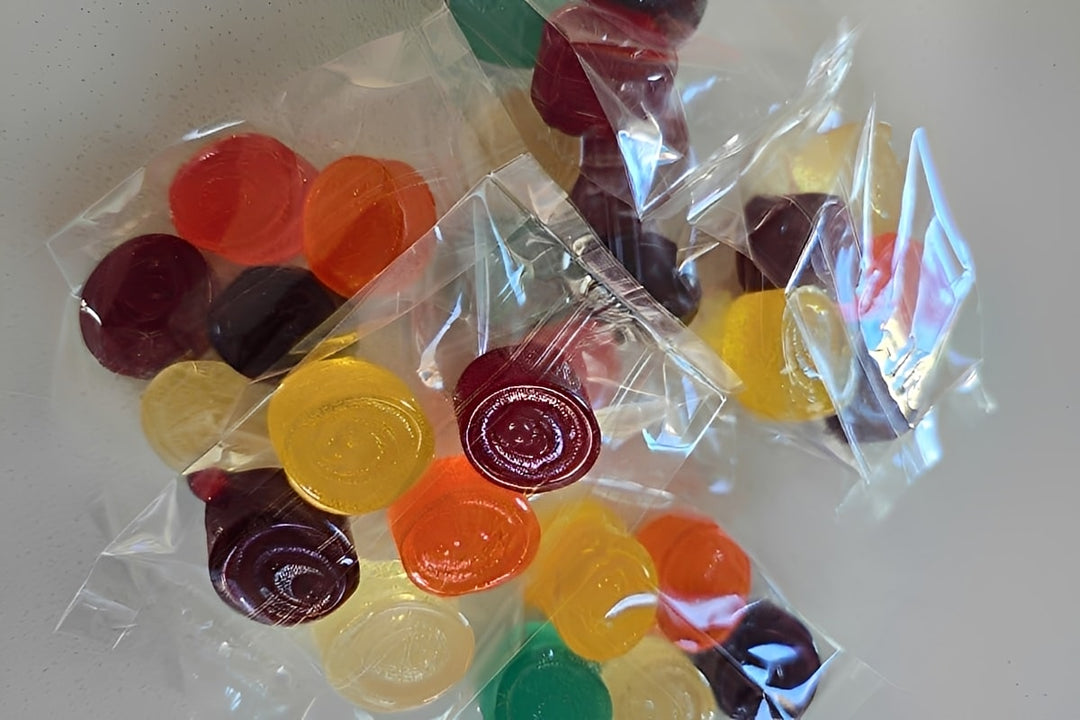 Colorful full-spectrum cannabis jelly beans packaged in clear bags for a flavorful edible experience